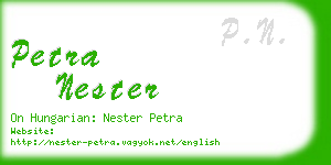 petra nester business card